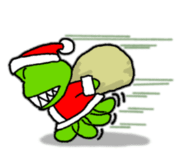 Frog's Christmas sticker. sticker #8297943