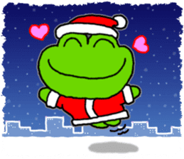 Frog's Christmas sticker. sticker #8297944