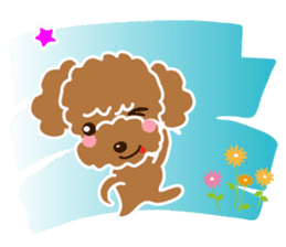 I love poodle ! sticker #8298352