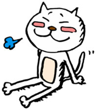 cat maru White sticker #8299092