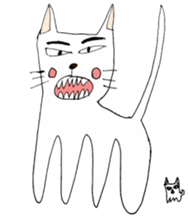 cat maru White sticker #8299097