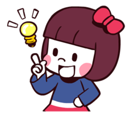 Bob hair girl 'BOBO' sticker #8300304