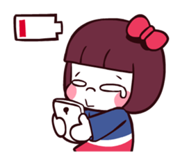 Bob hair girl 'BOBO' sticker #8300314