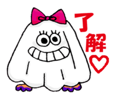 Colorful girl with happy friends sticker #8301159