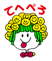 Colorful girl with happy friends sticker #8301167