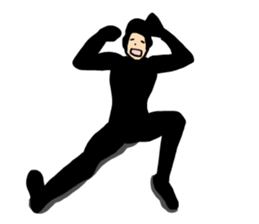 black tights boy sticker #8302185