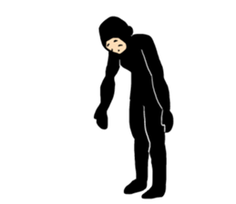 black tights boy sticker #8302191