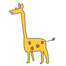 Animals and a little man sticker #8302236