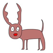 Animals and a little man sticker #8302237