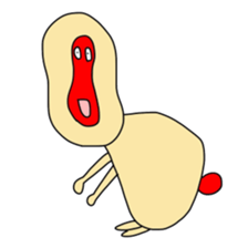 Animals and a little man sticker #8302239