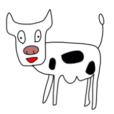 Animals and a little man sticker #8302241