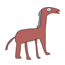 Animals and a little man sticker #8302243