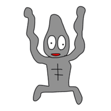 Animals and a little man sticker #8302245