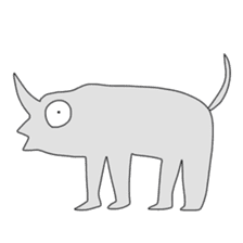 Animals and a little man sticker #8302247