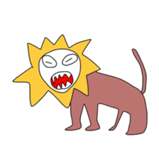 Animals and a little man sticker #8302250