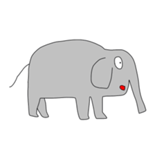 Animals and a little man sticker #8302253