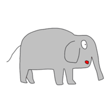 Animals and a little man sticker #8302253