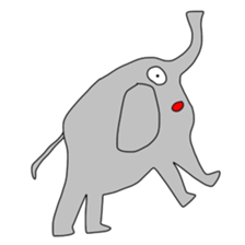 Animals and a little man sticker #8302256