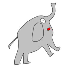 Animals and a little man sticker #8302256