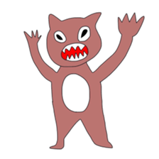 Animals and a little man sticker #8302257