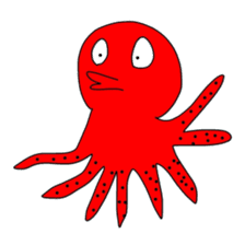 Animals and a little man sticker #8302266