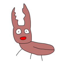 Animals and a little man sticker #8302269