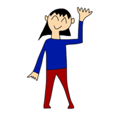 Animals and a little man sticker #8302272