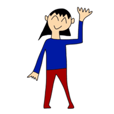 Animals and a little man sticker #8302272