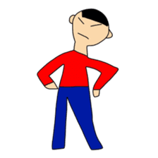 Animals and a little man sticker #8302273