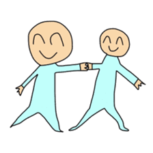 Animals and a little man sticker #8302274