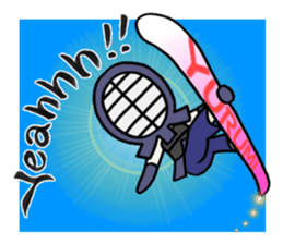 Kendo girl "YURUMI" 2 sticker #8302604