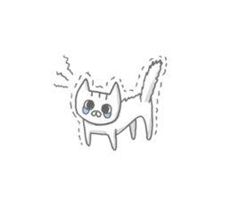 a kitten and his mother sticker #8303799