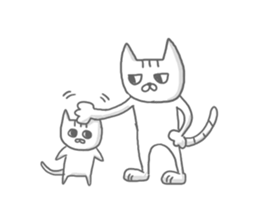 a kitten and his mother sticker #8303800