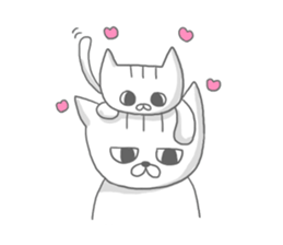 a kitten and his mother sticker #8303803