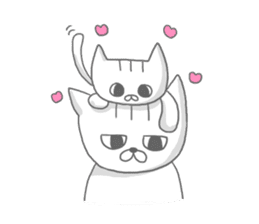 a kitten and his mother sticker #8303803