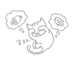 a kitten and his mother sticker #8303808