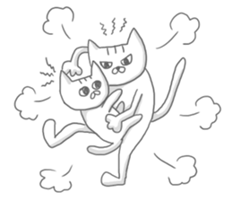 a kitten and his mother sticker #8303816