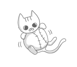 a kitten and his mother sticker #8303822