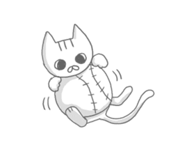a kitten and his mother sticker #8303822