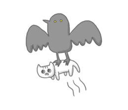 a kitten and his mother sticker #8303825