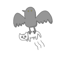 a kitten and his mother sticker #8303825