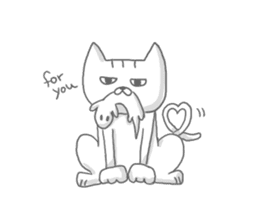 a kitten and his mother sticker #8303833