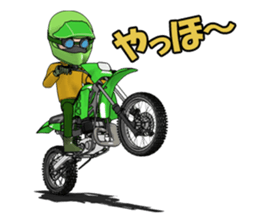 Lime green of the off-road motorcycle! sticker #8304319