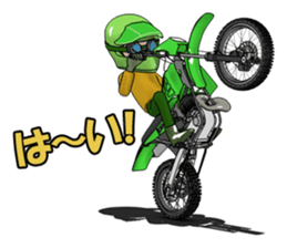 Lime green of the off-road motorcycle! sticker #8304320