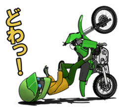Lime green of the off-road motorcycle! sticker #8304322