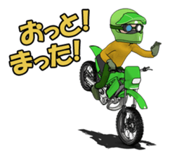 Lime green of the off-road motorcycle! sticker #8304323