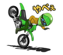 Lime green of the off-road motorcycle! sticker #8304324