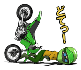 Lime green of the off-road motorcycle! sticker #8304325