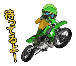 Lime green of the off-road motorcycle! sticker #8304327