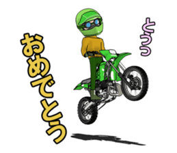 Lime green of the off-road motorcycle! sticker #8304329